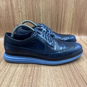 Cole Haan Lunargrand Wingtip Mens Navy Blue Size 9.5 C11714 Leather